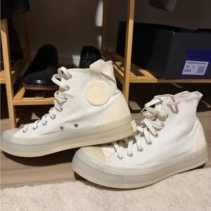 Converse High Top Sneakers in Off-White/Cream
